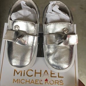 Silver MK infant shoes